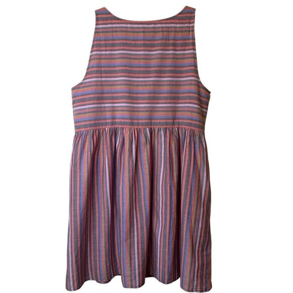 Madewell Rainbow Stripe Cotton Sundress Sz L, Boho, Cottagecore - Picture 6 of 15